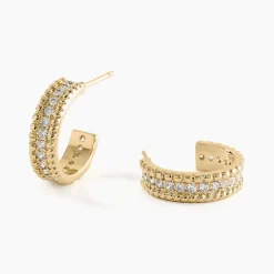 Boucles D'oreilles Pendantes Marie-baptistine Plaqué Or Oxyde