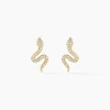 Boucles D'oreilles Pendantes Dorilis Or Jaune Oxyde De Zirconium