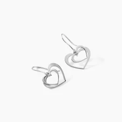Boucles D'oreilles Pendantes Clarra Argent Blanc