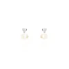 Boucles D'oreilles Pendantes Lorella Argent Blanc Perle De Culture