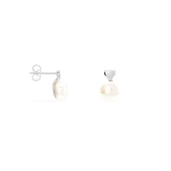 Boucles D'oreilles Pendantes Lorella Argent Blanc Perle De Culture