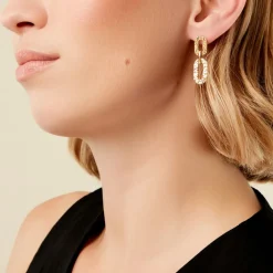 Boucles D'Oreilles Pendantes Cesaria Or Jaune