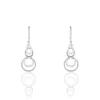 Boucles D'oreilles Pendantes Greta Argent Blanc