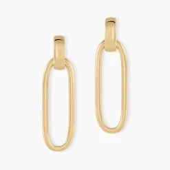 Boucles D'oreilles Pendantes Plaqué Or Lavrenti