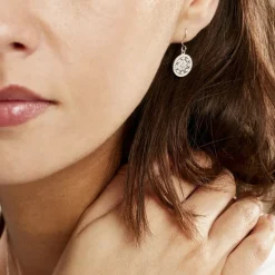 Boucles D'oreilles Pendantes Brunilda Argent Blanc Oxyde De Zirconium