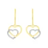 Boucles D'oreilles Pendantes Hedley Or Bicolore