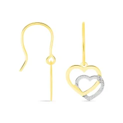 Boucles D'oreilles Pendantes Hedley Or Bicolore