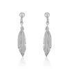 Boucles D'oreilles Pendantes Euriell Argent Blanc
