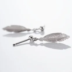 Boucles D'oreilles Pendantes Euriell Argent Blanc