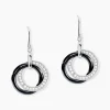 Boucles D'oreilles Pendantes Grizzel Argent Blanc Céramique Et Oxyde