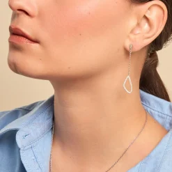 Boucles D'oreilles Pendantes Rosemay Argent Blanc Oxyde De Zirconium