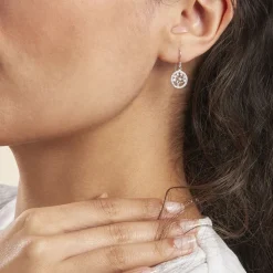 Boucles D'oreilles Pendantes Chimere Argent Blanc Oxyde De Zirconium