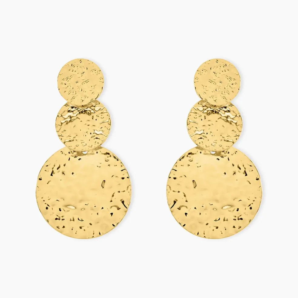 Boucles D'oreilles Pendantes Josephine Acier Doré