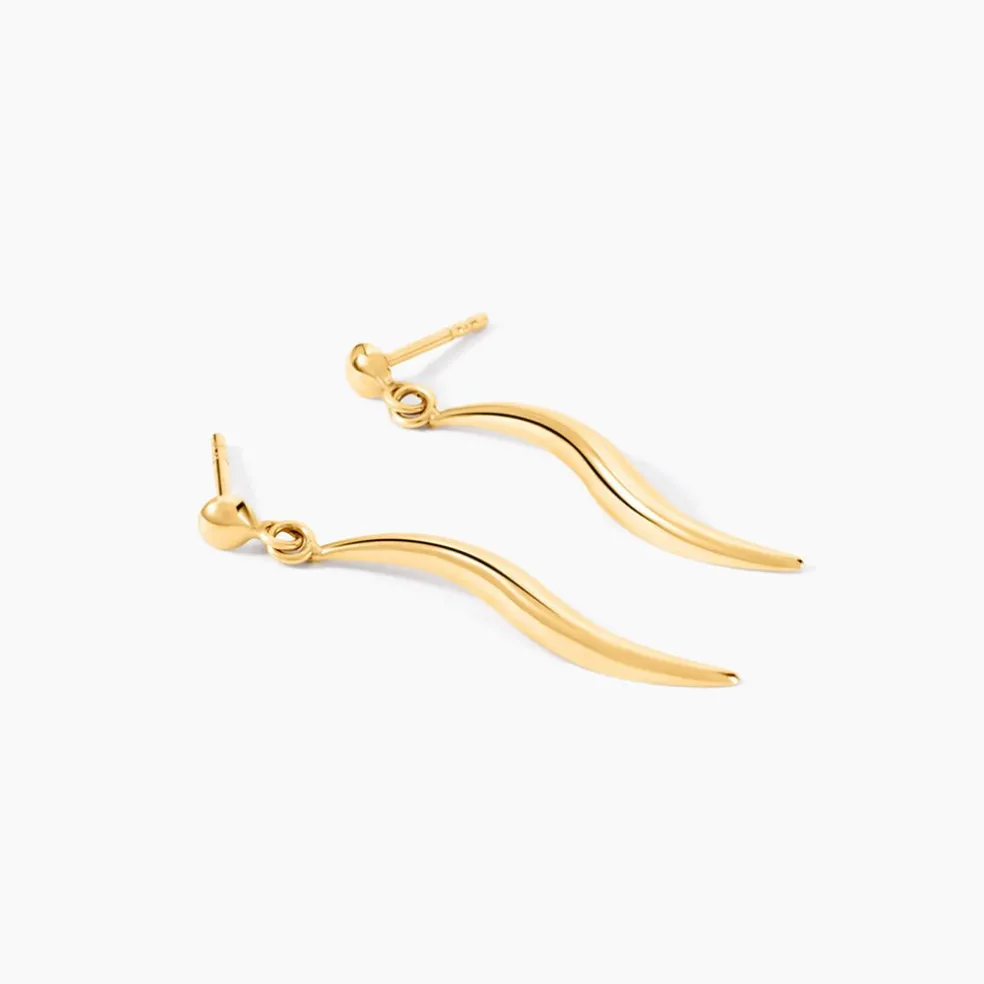 Boucles D'Oreilles Pendantes Suvi Or Jaune