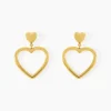 Boucles D'oreilles Pendantes Tassy Acier Jaune