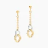 Boucles D'oreilles Pendantes Louisa Or Bicolore