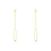 Boucles D'oreilles Pendantes Or Jaune Lucasta Perle De Culture