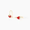 Boucles D'oreilles Pendantes Elizabetae Fraise Or Jaune