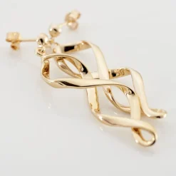 Boucles D'oreilles Pendantes Indi Plaqué Or Jaune