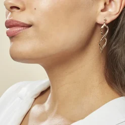 Boucles D'oreilles Pendantes Indi Plaqué Or Jaune