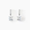 Boucles D'oreilles Pendantes Paciane Or Blanc Oxyde De Zirconium