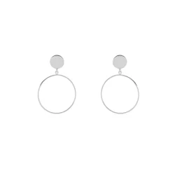 Boucles D'oreilles Pendantes Misao Argent Blanc