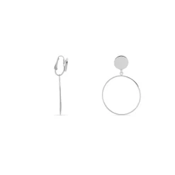 Boucles D'oreilles Pendantes Misao Argent Blanc
