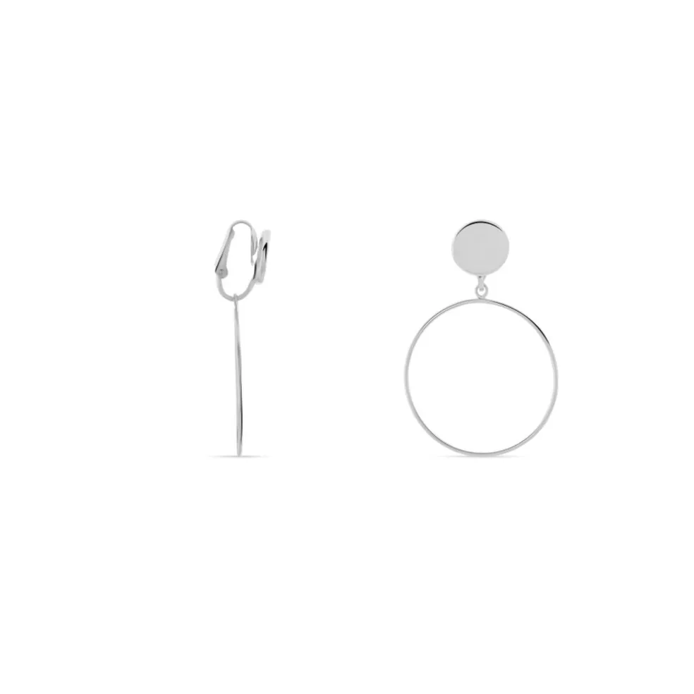 Boucles D'oreilles Pendantes Misao Argent Blanc