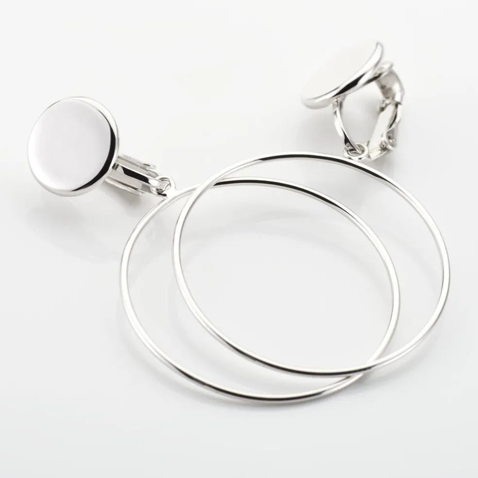 Boucles D'oreilles Pendantes Misao Argent Blanc
