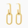 Boucles D'oreilles Pendantes Urban Line Acier Doré