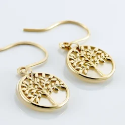 Boucles D'oreilles Pendantes Noamie Or Jaune Nacre