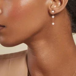 Boucles D'oreilles Pendantes Bomb Lover Or Jaune Oxyde De Zirconium