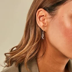 Boucles D'Oreilles Pendantes Klavdija Or Jaune Oxyde De Zirconium