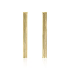 Boucles D'oreilles Pendantes Josephine Acier Doré