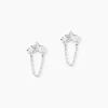 Boucles D'oreilles Pendantes Stilla Argent Blanc