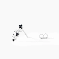 Boucles D'oreilles Pendantes Gaya Argent Blanc Oxyde De Zirconium