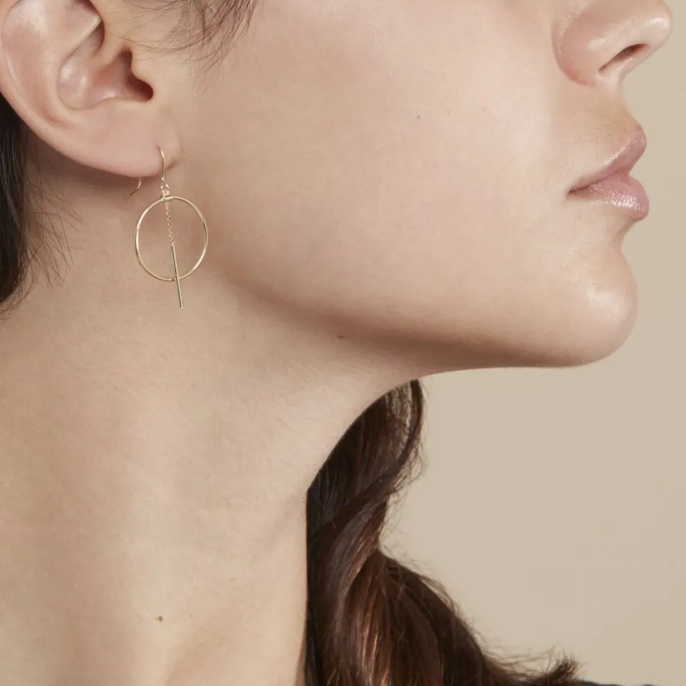 Boucles D'oreilles Pendantes Tila Or Jaune