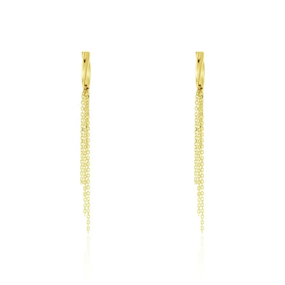 Boucles D'oreilles Pendantes Armoise Or Jaune