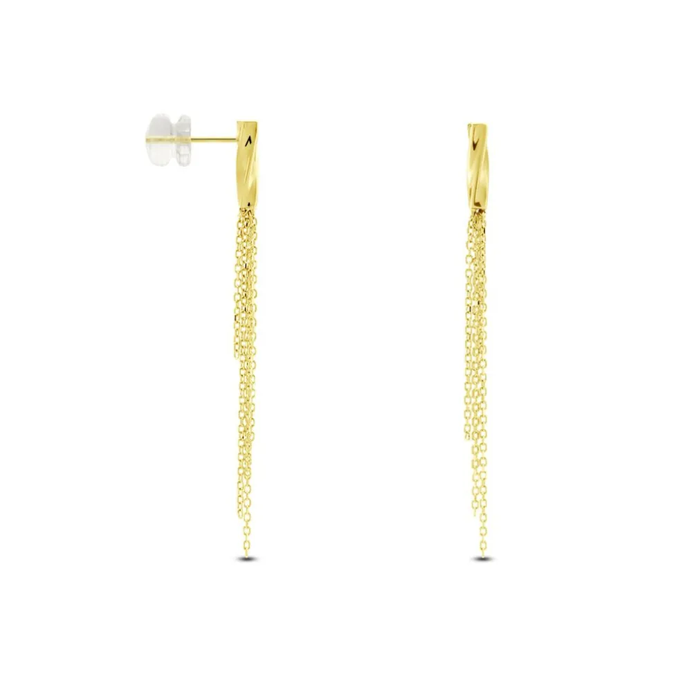 Boucles D'oreilles Pendantes Armoise Or Jaune