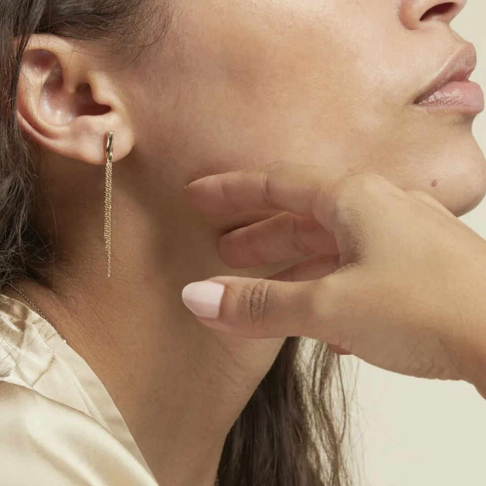 Boucles D'oreilles Pendantes Armoise Or Jaune