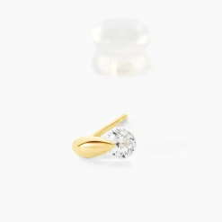 Boucles D'oreilles Pendantes Clementa Or Jaune Oxyde De Zirconium