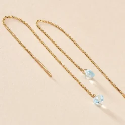 Boucles D'oreilles Pendantes Les Audacieuses Or Jaune Topaze