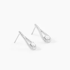 Boucles D'oreilles Pendantes Antonietta Argent  Oxyde De Zirconium