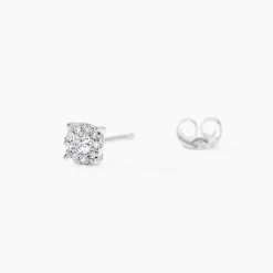 Boucles D'oreilles Puces Artemis Or Blanc Diamant