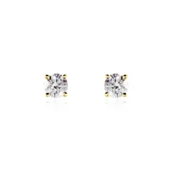 Boucles D'oreilles Puces Aphrodite Or Jaune Diamant