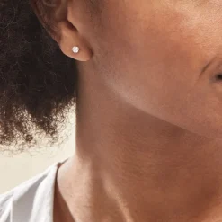 Boucles D'oreilles Puces Aphrodite Or Jaune Diamant