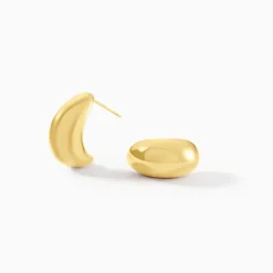 Boucles D'oreilles Puces Adoree Acier Jaune