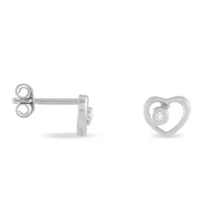 Boucles D'oreilles Puces Ashley Argent Blanc Oxyde De Zirconium
