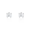 Boucles D'oreilles Puces Adria Argent Blanc Oxyde De Zirconium