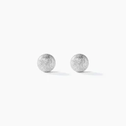 Boucles D'oreilles Puces Ayana Argent Blanc